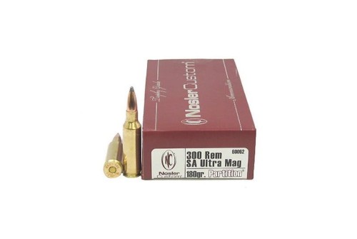 Nosler Trophy Grade 300 SAUM 180 grain Partition Rifle Ammo, 20/Box - 60062