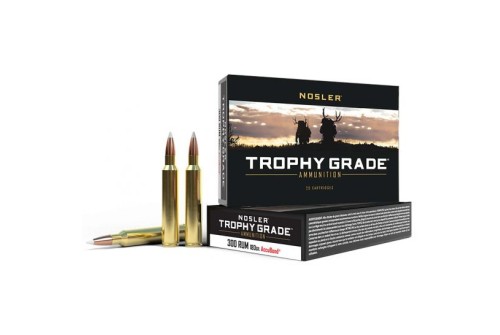 Nosler Trophy Grade 300 RUM 180 grain AccuBond Rifle Ammo, 20/Box - 60065