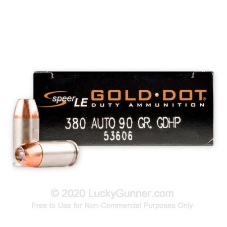 Speer Gold Dot .380 ACP 90 Grain HP