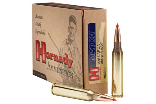 Horn Shot AMMO 338LAP 285GR AMAX MATCH 20/10 090255823011