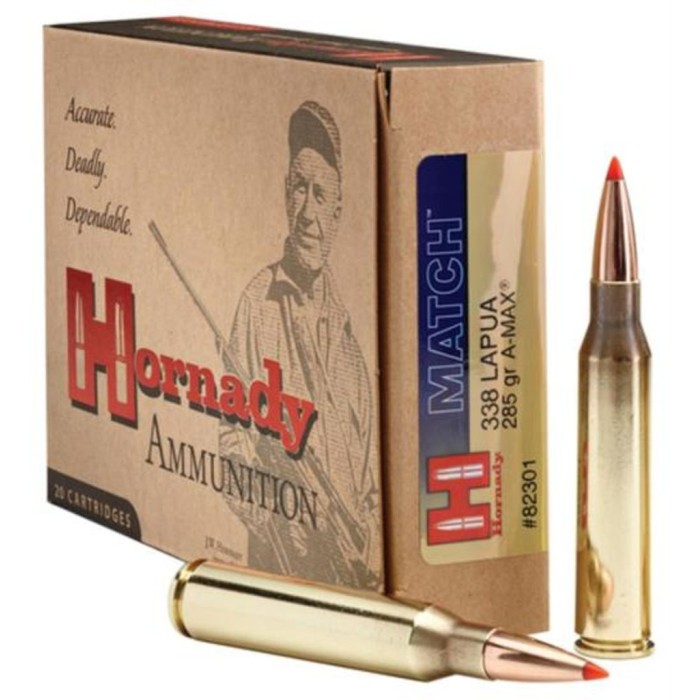 Horn Shot AMMO 338LAP 285GR AMAX MATCH 20/10 090255823011