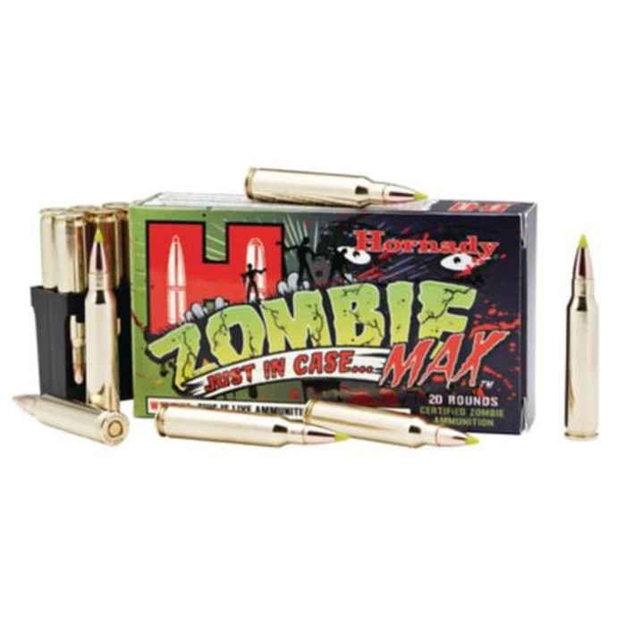 Hornady ZOMBIE 223 Remington/5.56 Nato ZMax 55 GR 3240 fps 2 - Brass Casing