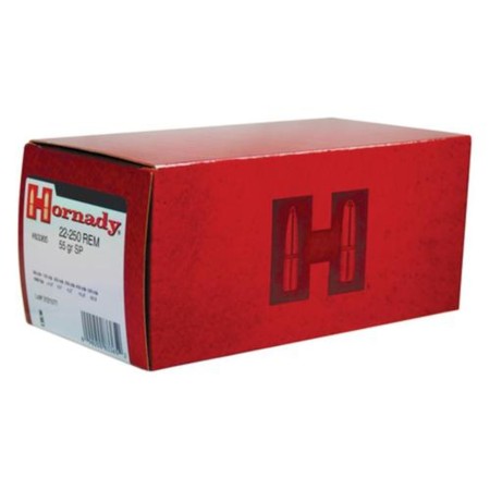 Hornady 22-250 55Gr SP 50/Bx 090255833652