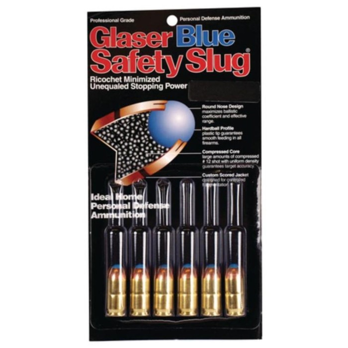 Glaser 9MM +P 80 Grain Round Nose - Copper Casing