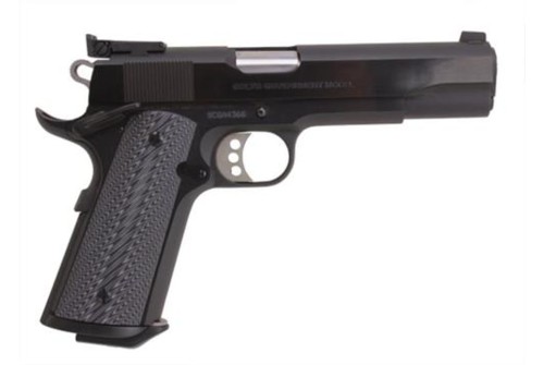 Colt Mfg 1911 Special Combat Government Single 45 Automatic Colt Pistol, 5", Black/Silver Grips, Blued