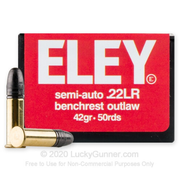 22 LR - 42 Grain LRN - Eley Semi-auto Benchrest Outlaw - 50 Rounds