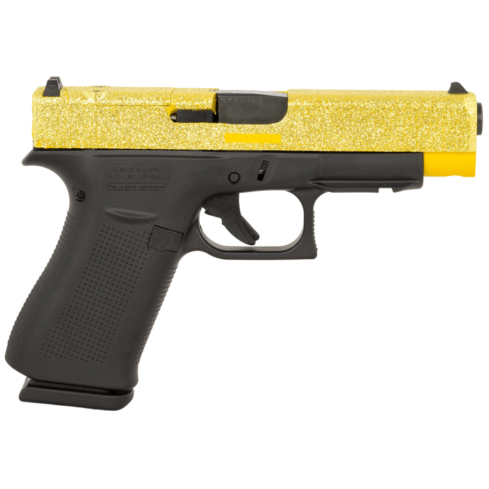 Glock Custom Gold Glitter G48 Compact Slim 9mm Semi Automatic Pistol