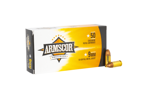 Armscor 50041 Precision 9mm Luger 124gr Full Metal Jacket 50 Per Box