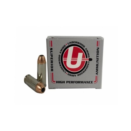 Underwood Ammo 10mm Auto 180 Grain XTP Jacketed Hollow Point Nickel Plated Brass Cased Pistol Ammo, 20 Rounds, 243