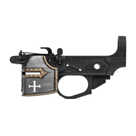 Spikes Tactical STLB960PCH Rare Breed Crusader  9mm Luger Black Anodized Aluminum  with Painted Front for ARPlatform UPC: 810083267814