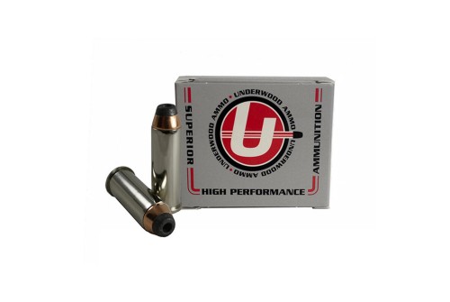 Underwood Ammo .44 Remington Magnum 300 Grain Jacketed Hollow Point Nickel Plated Brass Cased Pistol Ammo, 20 Rounds, 328