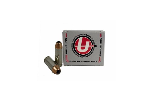 Underwood Ammo 10mm Auto 150 Grain Jacketed Hollow Point Nickel Plated Brass Cased Pistol Ammo, 20 Rounds, 235