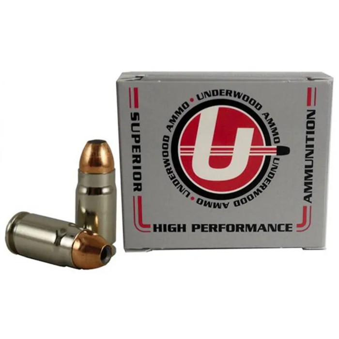 Underwood Ammo .357 Sig 124 Grain Jacketed Hollow Point Nickel Plated Brass Cased Pistol Ammo, 20 Rounds, 147