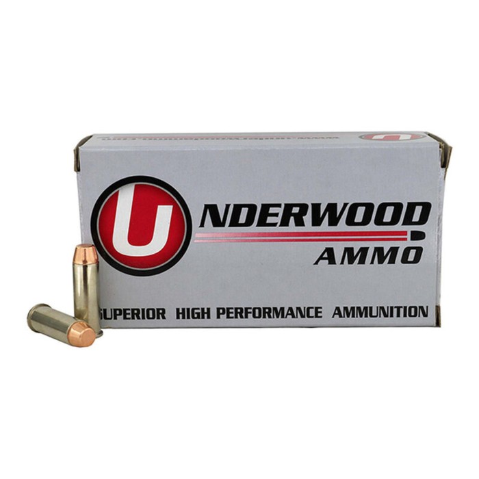 Underwood Ammo .44 Remington Magnum 245 Grain Full Metal Jacket Nickel Plated Brass Cased Pistol Ammo, 50 Rounds, 326