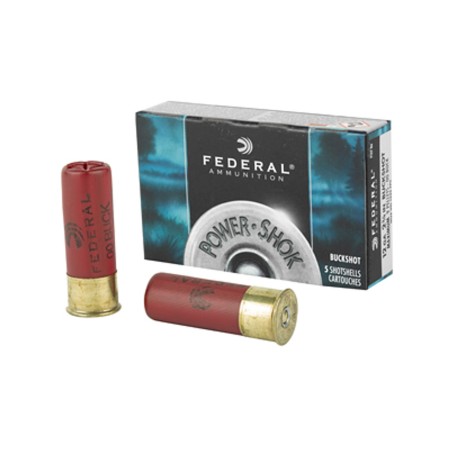 Federal F1271b Power-Shok Max Buck 12 Gauge 2.75" 16 Pellets 1 Buck Shot 5 Bx/50 CS