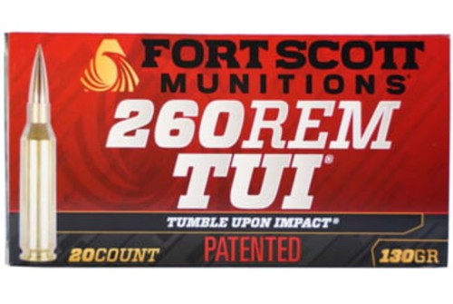 Fort Scott Munitions .260 Rem 130 Grain 20/25 CNC Machined Copper Brass Rifle Ammunition 260-130-SCV2 Caliber: .260 Remington