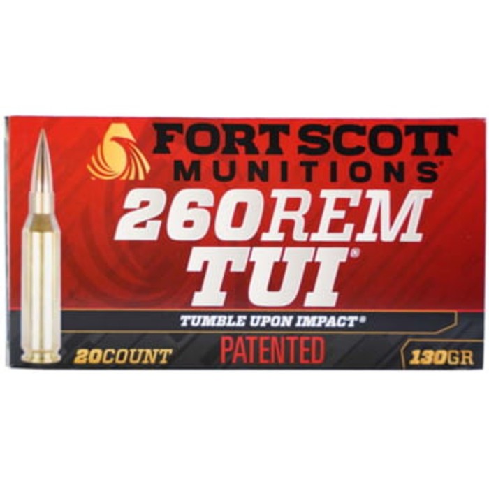 Fort Scott Munitions .260 Rem 130 Grain 20/25 CNC Machined Copper Brass Rifle Ammunition 260-130-SCV2 Caliber: .260 Remington