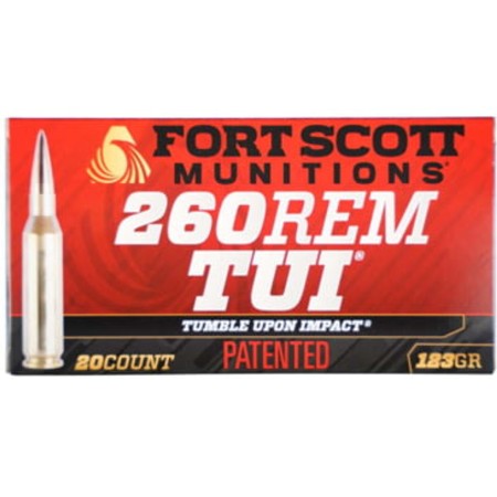 Fort Scott Munitions Tumble Upon Impact (tui), 260rem 123gr 20/25