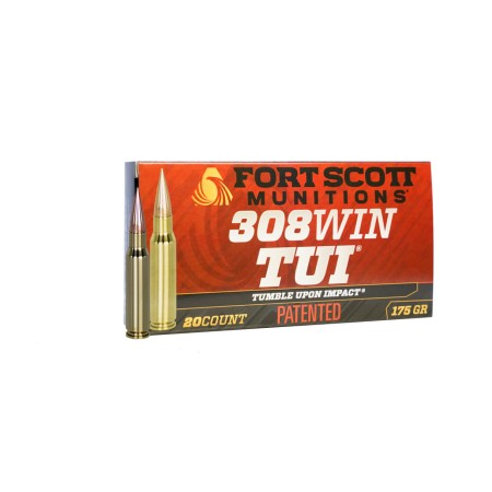 Fort Scott Munitions .308 SCSR 175 Grain CNC Machined Copper Brass Rifle Ammo, 20 Rounds, 308-175-SCV