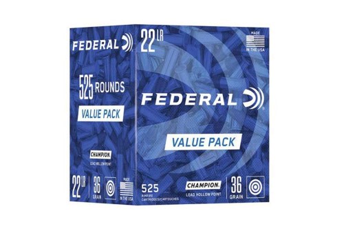 FEDERAL CHAMPION 22LR 36GR LEAD HP 525rds