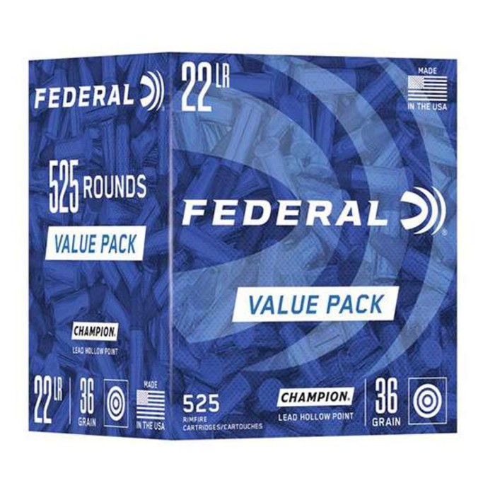 FEDERAL CHAMPION 22LR 36GR LEAD HP 525rds