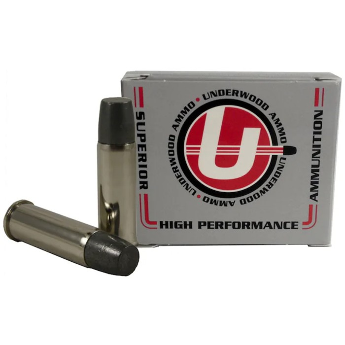 Underwood Ammo 44 Rem Mag +P+ 340Gr Lead Flat Nose 20Rd 10Bx/Cs 743