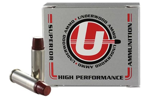 Underwood Ammo Lead Keith-Type Semi-Wadcutter Handgun Ammunition .44 Rem Mag 255gr SWC 1350 fps 20/ct