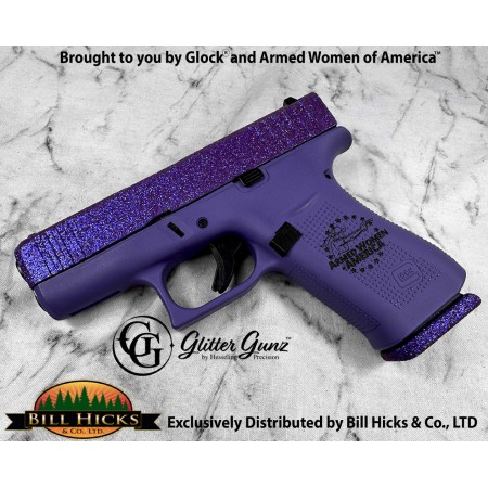 Glock 43X AWA Purple Glitter 9mm 3.4