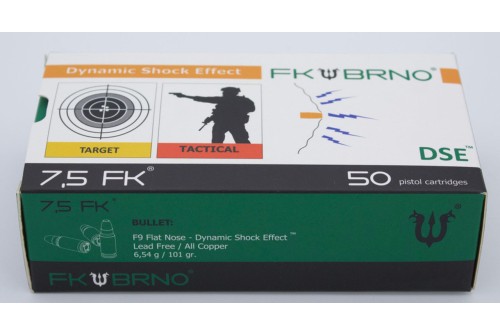 IFG FK BRNO Ammo 7.5 FK, 101gr, Solid Flat Nose, 50rd Box