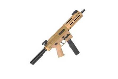 B&T Firearms Bt500167abct Spc10  9Mm Luger 30+1 8.90", Coyote Brown, Buffer Tube Brace, Polymer Grip, Tri-Lug Adapter (Glock Mag Compatible)