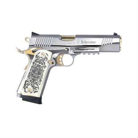 GIRSAN MC1911S LIBERADOR II 45ACP CHROME/GOLD ENGRAVED 8RD