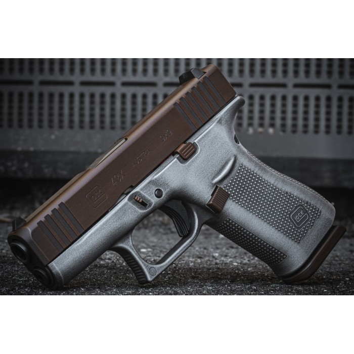 GLOCK 43X 9MM PILLAGER BRONZE SILVER BATTLEWORN