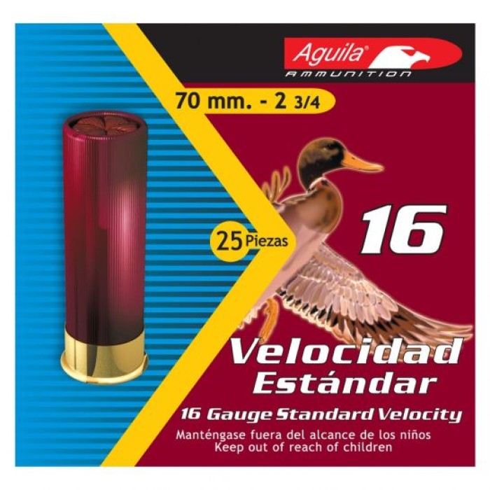 Aguila 16 Gauge 2.75" 7.5 Shot 1 oz Lead Birdshot, 25/Box - 1CHB1617