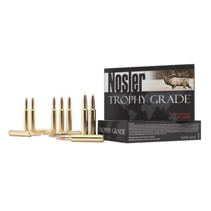 Nosler Trophy Grade 9.3x62 Mauser 250 grain AccuBond Rifle Ammo, 20/Box - 48634