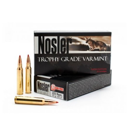 NOSLER Trophy Grade Varmint .223 Rem 35Gr BTLF 20rd Box Rifle Ammo (60004)