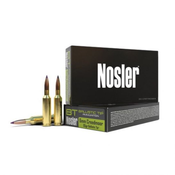 Nosler 40052 Ballistic Tip Hunting 6mm Creedmoor 95 gr Ballistic Tip 20 Bx/ 10 Cs