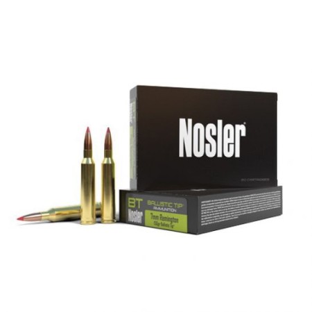 Nosler 7mm Rem Mag 150 grain Ballistic Tip Hunting Rifle Ammo, 20/Box - 40045