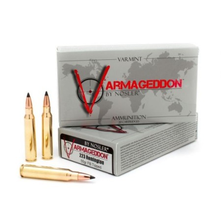 Nosler Varmageddon 222 Rem 40 grain FB Tipped Rifle Ammo, 20/Box - 65135