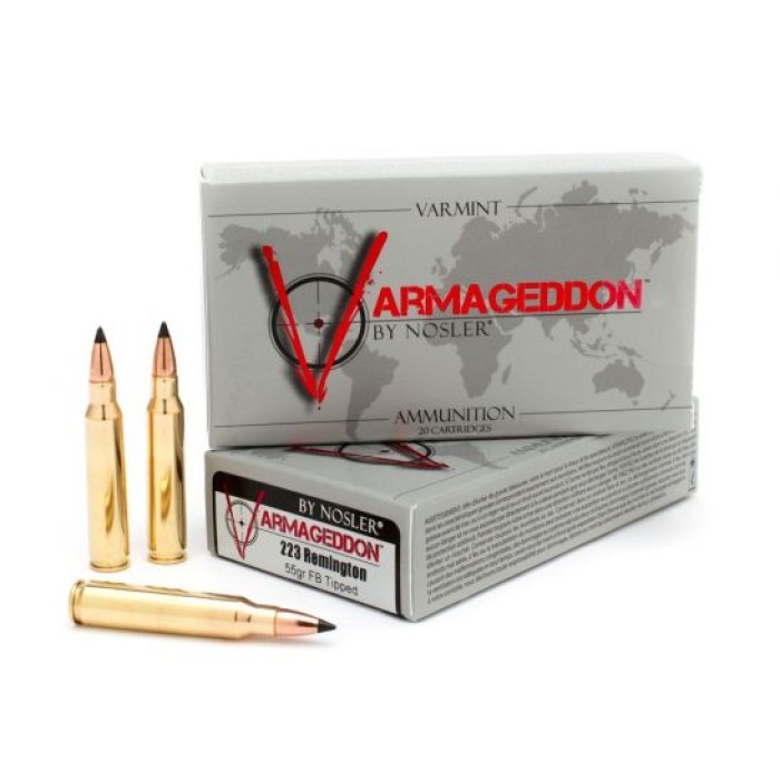 Nosler Varmageddon 222 Rem 40 grain FB Tipped Rifle Ammo, 20/Box - 65135