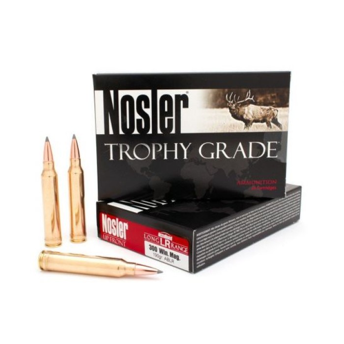 NOSLER Trophy Grade LR .300 Win Mag 190Gr AccuBond LR 20rd Box Rifle Ammo (60126)