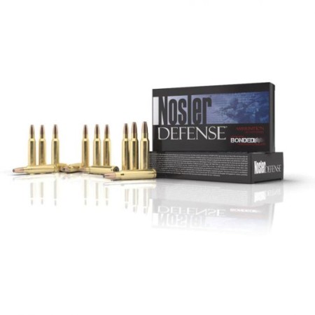 Nosler Defense 223 Rem 64 grain Bonded Solid Base Rifle Ammo, 20/Box - 39674