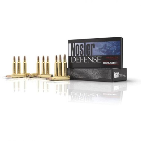 Nosler Defense 308 168 grain Bonded Solid Base Rifle Ammo, 20/Box - 39685