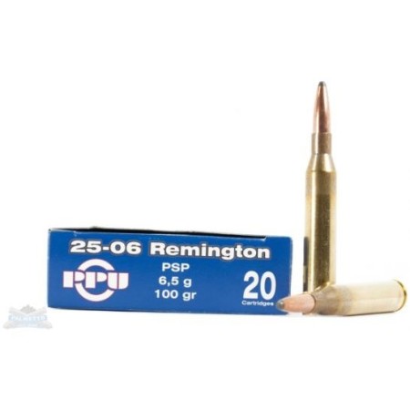 PPU Rifle Ammunition .25-06 Rem 100 GR PSP 3230 fps - 20/box PP271 8605003800491