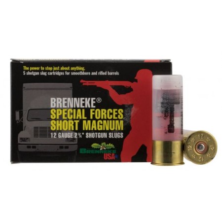 Brenneke USA Special Forces Short Magnum 12 Gauge 2.75" Shotgun Slug, 5/box - SL-122SFM