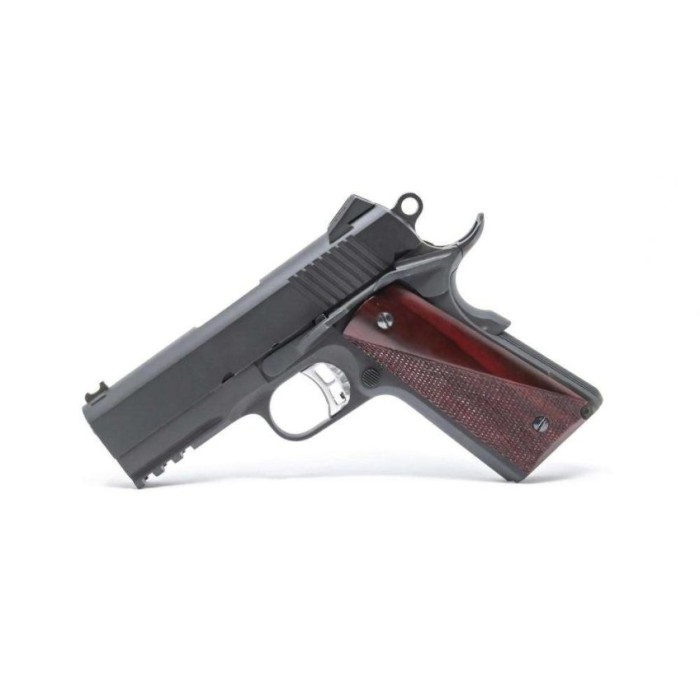 Fusion Firearms Ncom Freedom Series Handgun 45 Acp 8Rd Magazine 3.5" Barrel Black With Wood Grip 1911-NCOM-45