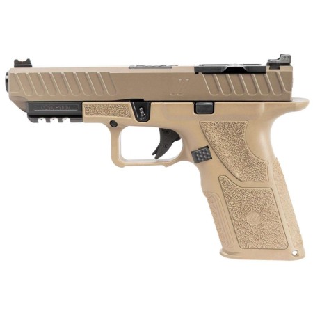 Zev Technologies Oz9 V2 Full Size Combat Handgun 9Mm Luger 10Rd Magazines(2) 4.1" Barrel Fde X Grip Low Capacity OZ9-V2-COM-F-X-FDE-LC