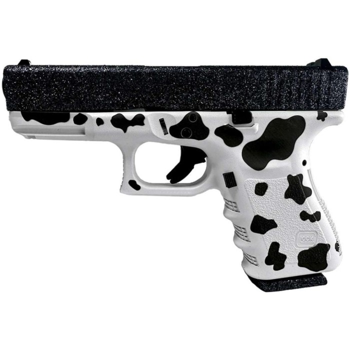 Glock 22 Cow Print White / Black .40 SW 4.49