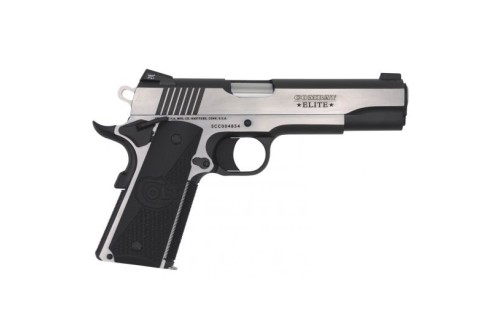 Colt Combat Elite Government 45 ACP 8+1 Round Pistol, 2-Tone Elite (Stainless Steel and Black) - O1070CE