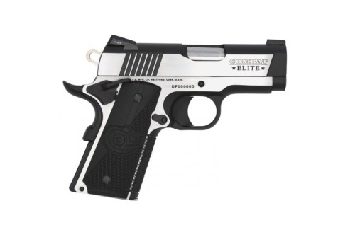 Colt Combat Elite Defender 45 ACP 7+1 Pistol, 2-Tone PVD (Stainless Steel and Black) - O7080CE