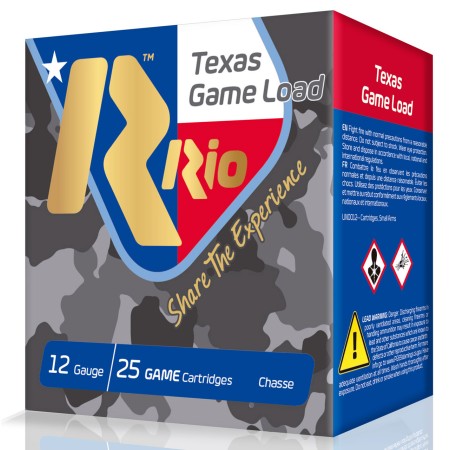 Rio Ammunition 12 Gauge 2.75inch 1.25oz Texas Game Load HV 25 Rounds 8shot